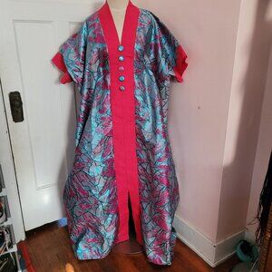 Women's brocade aso oke african kaftan dress headgear